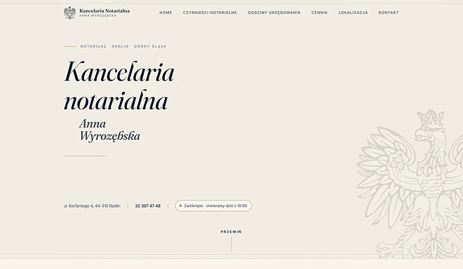 Kancelaria notarialna – wizytówka premium